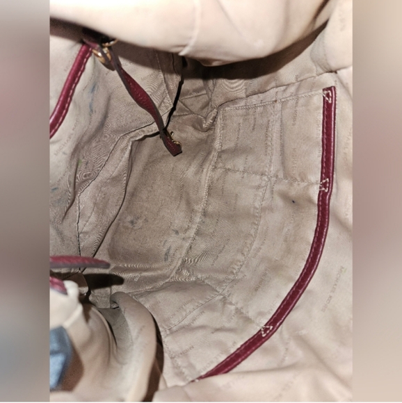 Michael Kors Burgundy Leather Backpack - Picture 8 of 9